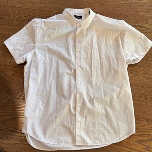 Theory White Casual Button Down Shirt